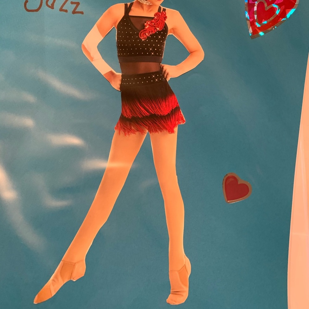 Weissman black and red jazz or tap costume LC